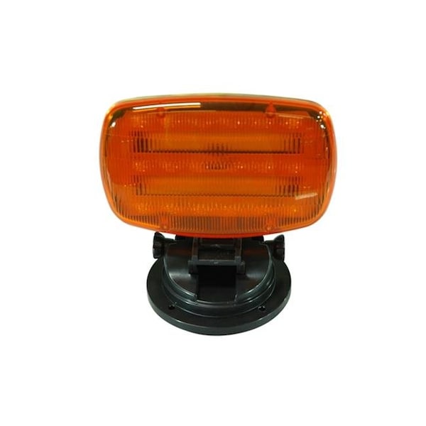 Larson Electronics SL-ALM-A Battery Powered LED Strobe Light with Adjustable Locking Magnetic Base; Amber Lens